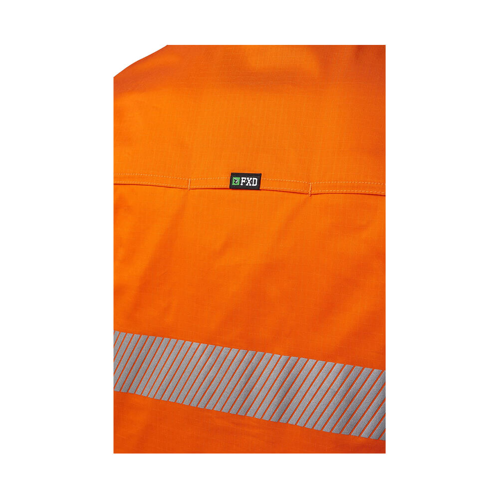 FXD LSH2T Mens Hi-Vis Taped Shirt Orange Back Logo