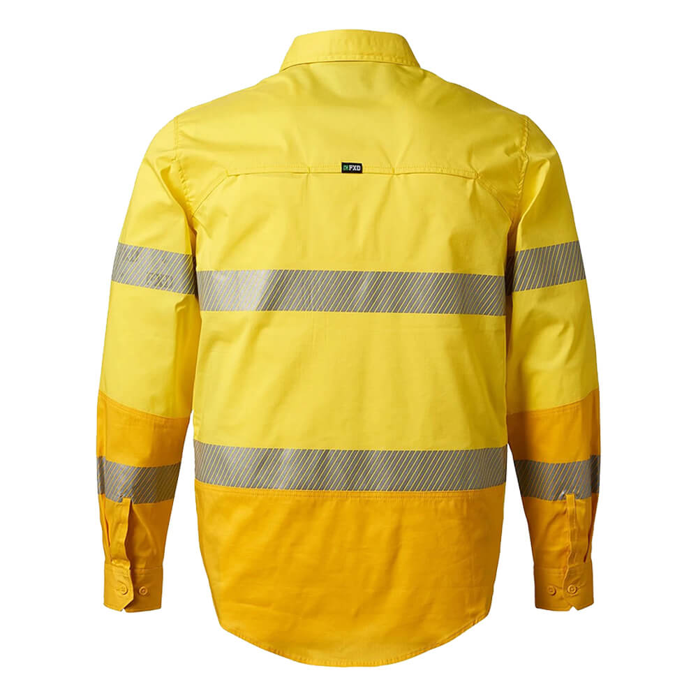 FXD LSH2T Mens Hi-Vis Taped Shirt Yellow Back