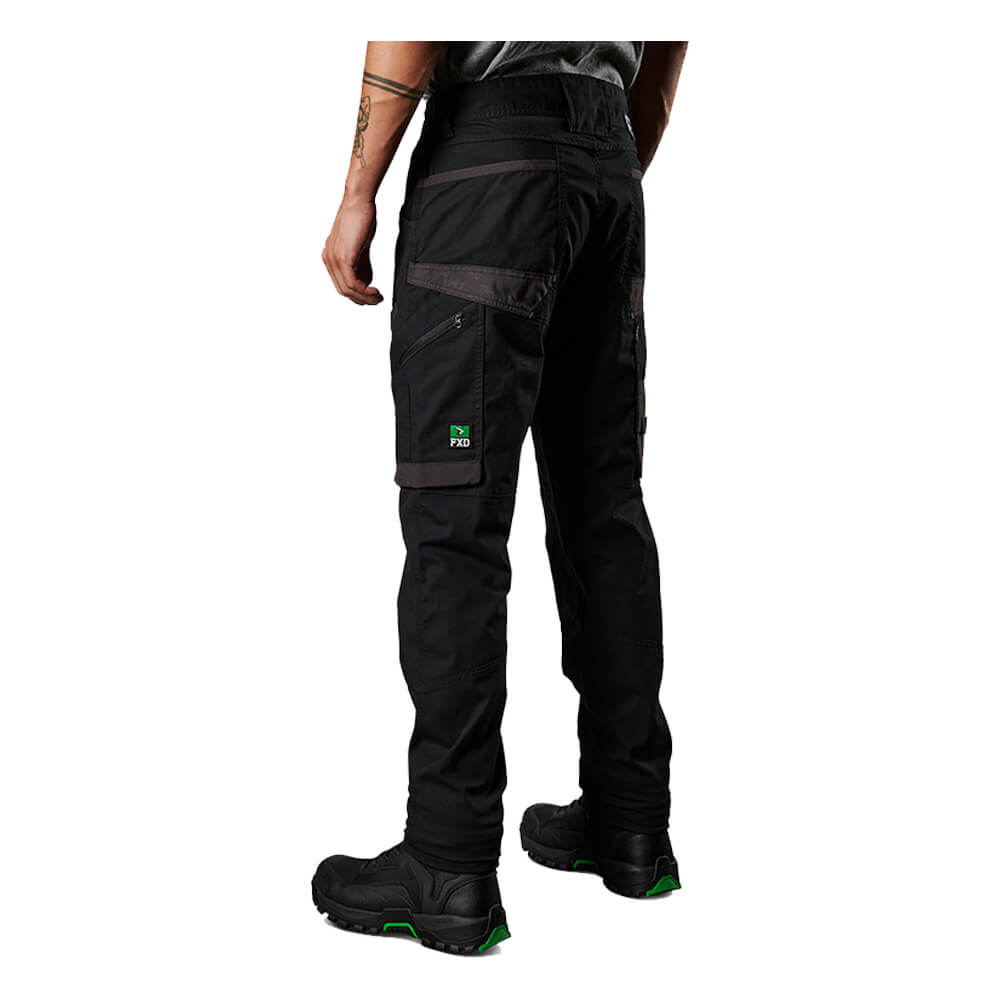 FXD WP11 Cuffed Work Pants Black Back LHS