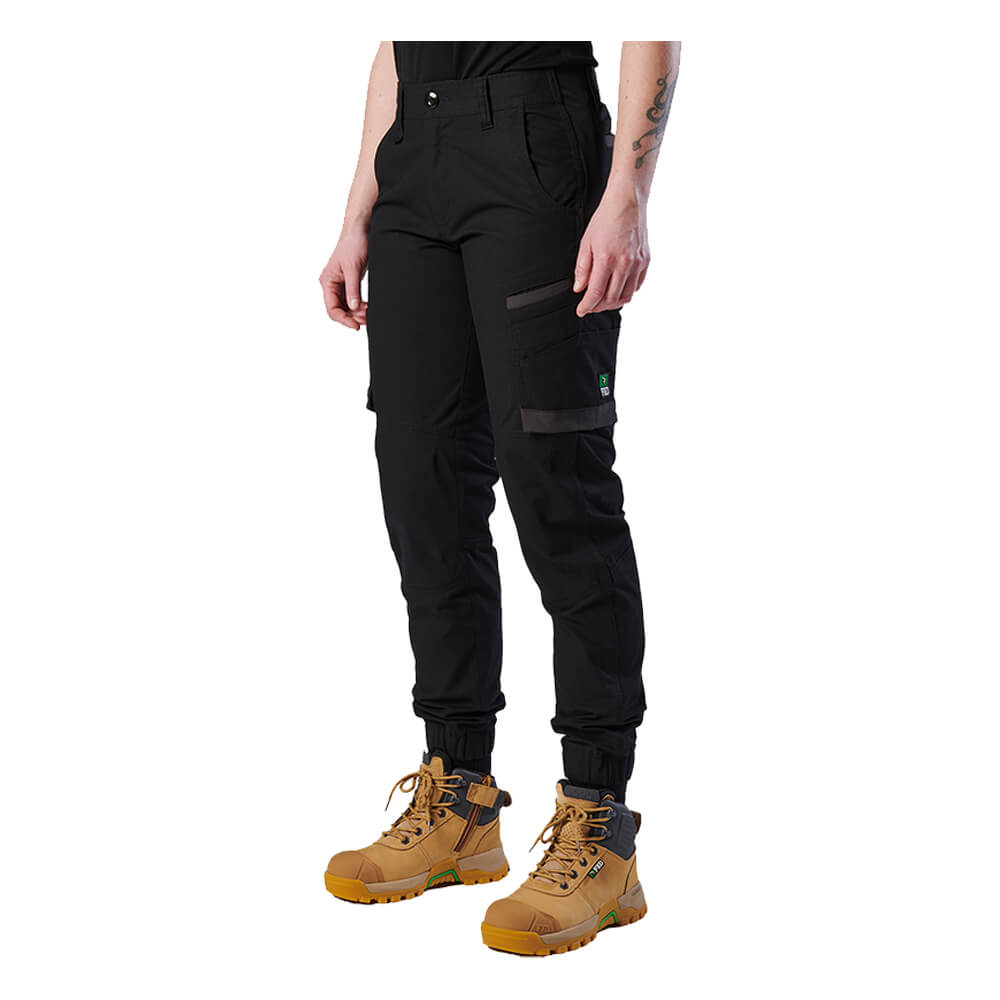 FXD WP8W Womens Ripstop Cuffed Pants Black LHS