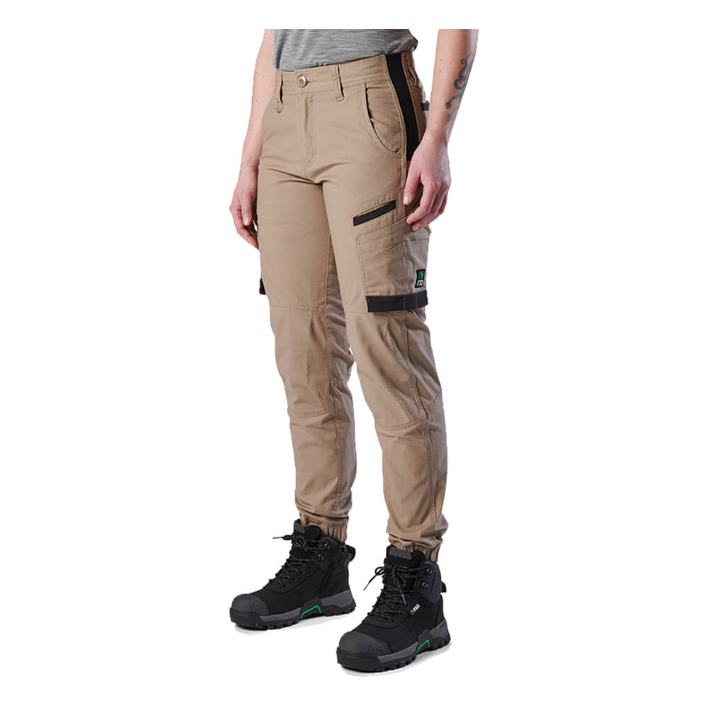 FXD WP8W Womens Ripstop Cuffed Pants Khaki LHS