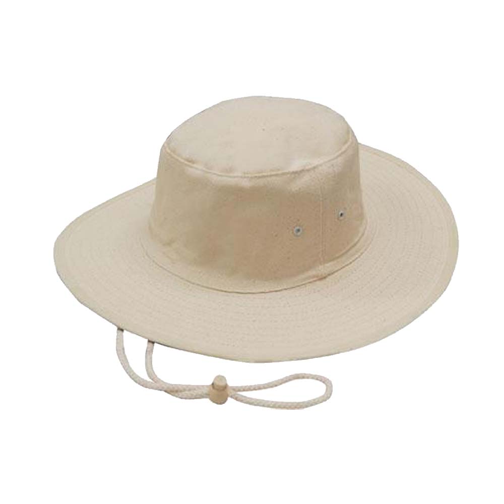 Headwear 3791 Canvas Cricket Hat With Toggle Natural