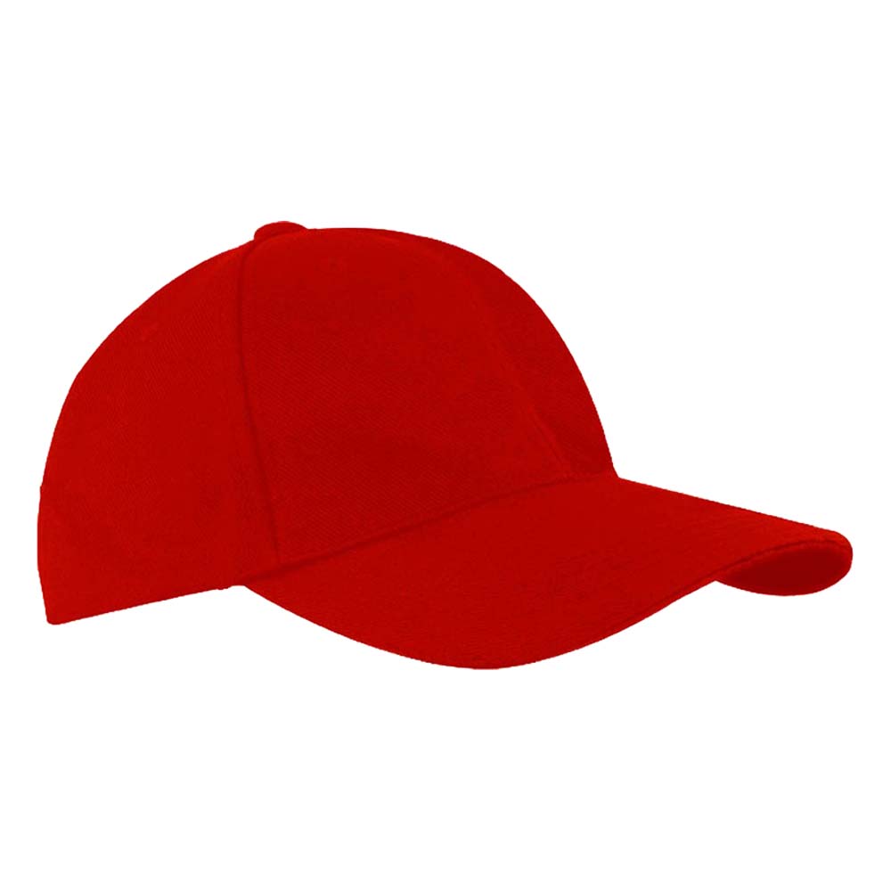 Headwear 4199 6 Panel Heavy Brushed Cotton Cap Red