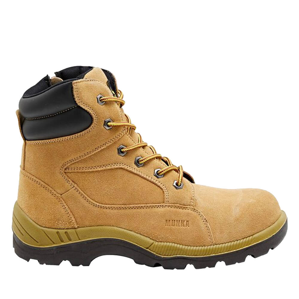 Munka Girder Zip Side Safety Boots Wheat View 1