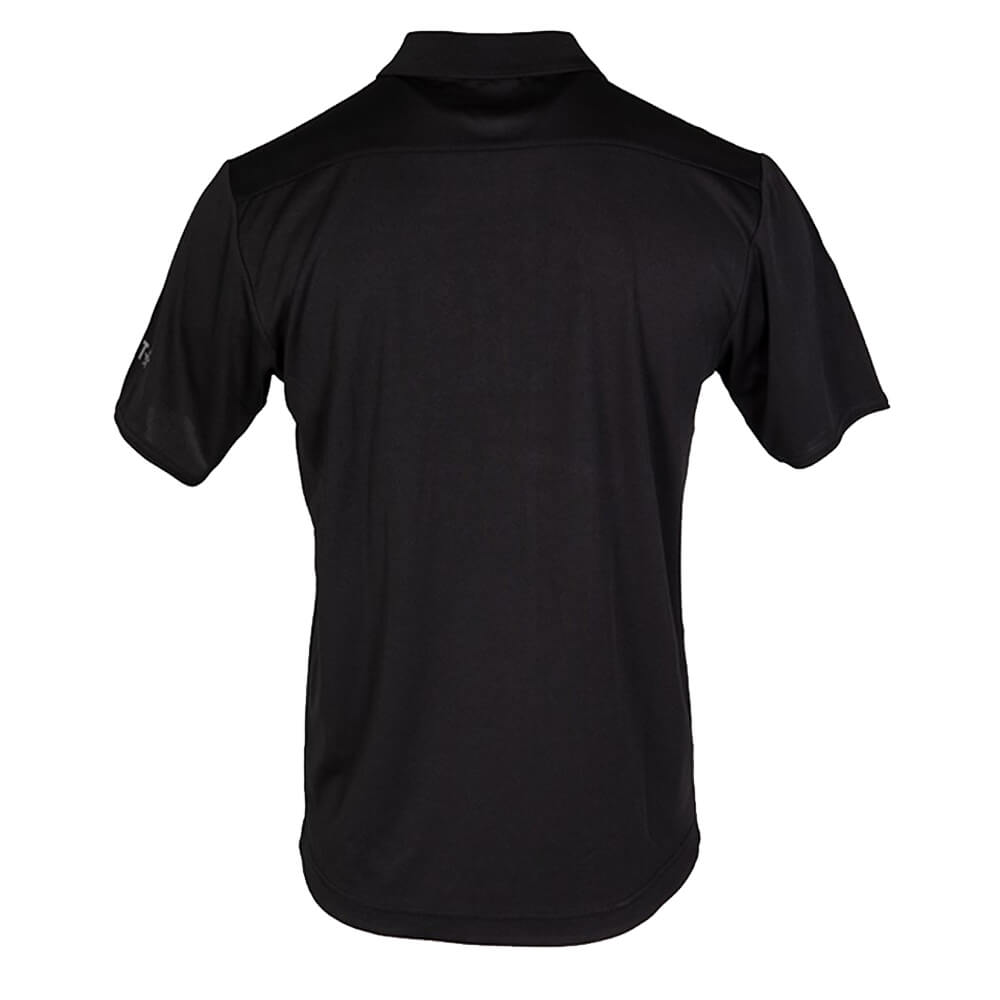 Unit Bolt Mens Polo Black Back