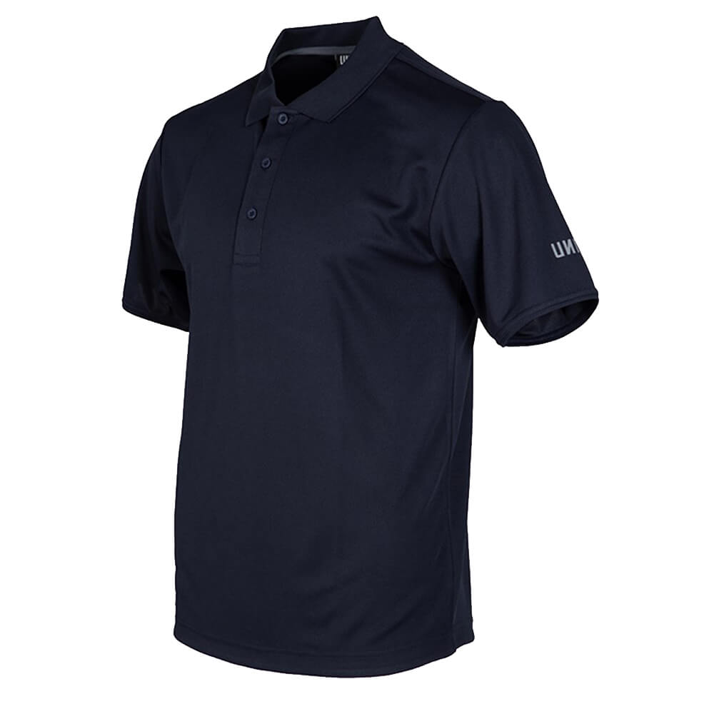 Unit Bolt Mens Polo Navy Front