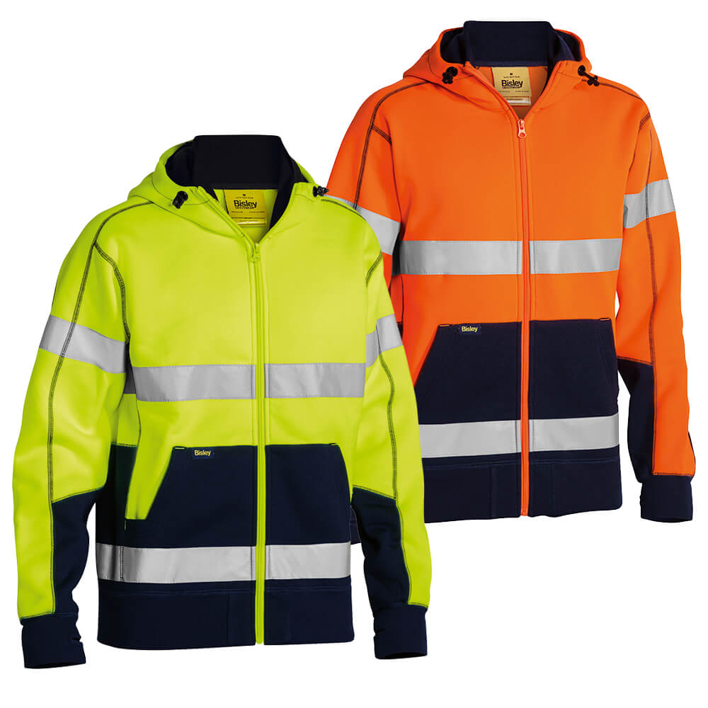 Bisley BK6819T Hi-Vis Taped Polar Fleece Hoodie